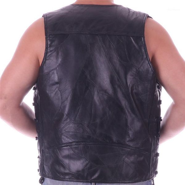 vest leather men embroidery waistcoat halley motorcycle riding punk hip hop sheep skin wind proof warmth retention ventilation*1, Black;white
vest leather men embroidery waistcoat halley motorcycle riding punk hip hop sheep skin wind proof warmth retention ventilation*1, Black;white