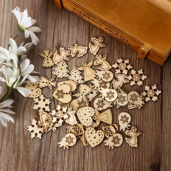 50pcs/pack christmas carve natural wood chip ornaments pendant decorations with hole embellishments diy crafts
50pcs/pack christmas carve natural wood chip ornaments pendant decorations with hole embellishments diy crafts