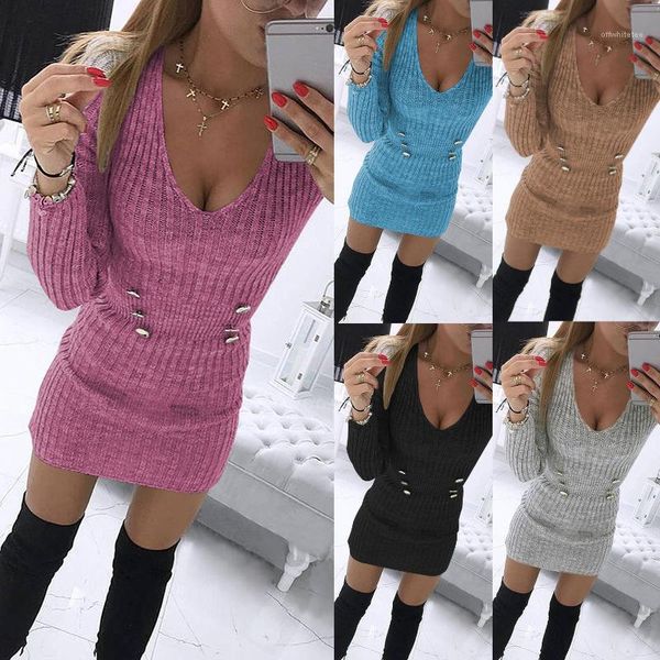 solid color mini dresses fashion casual slim knitting women clothes women designer sweater dress v neck, Black;gray
solid color mini dresses fashion casual slim knitting women clothes women designer sweater dress v neck, Black;gray