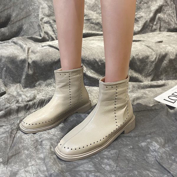 boots women 2021 autumn fashion british style wild zippers with thick-soled rivet short zapatillas mujer, Black
boots women 2021 autumn fashion british style wild zippers with thick-soled rivet short zapatillas mujer, Black