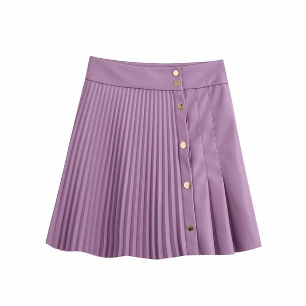 2021 new summer faux leather pleated mini skirts women vintage high waist metal snap button ladies purple black skirt nptl
2021 new summer faux leather pleated mini skirts women vintage high waist metal snap button ladies purple black skirt nptl