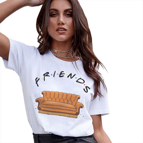 t shirt women new harajuku summer fashion casual friends tv printed kawaii vogue friends shirts tee ladies clothes, White
t shirt women new harajuku summer fashion casual friends tv printed kawaii vogue friends shirts tee ladies clothes, White