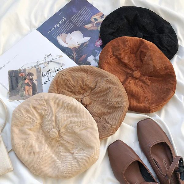 winter corduroy lettered embroidery adjustable with thick warmth beret, Blue;gray
winter corduroy lettered embroidery adjustable with thick warmth beret, Blue;gray