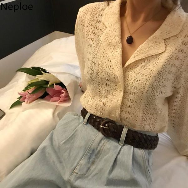neploe lace hollow out women blouses loose notched collar long sleeve korean solid ladies blusa 43566, White
neploe lace hollow out women blouses loose notched collar long sleeve korean solid ladies blusa 43566, White