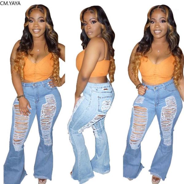 cm.yaya hollow out denim pants women retro solid hole jeans ripped flare trousers street skinny high waist lady pant1, Blue
cm.yaya hollow out denim pants women retro solid hole jeans ripped flare trousers street skinny high waist lady pant1, Blue