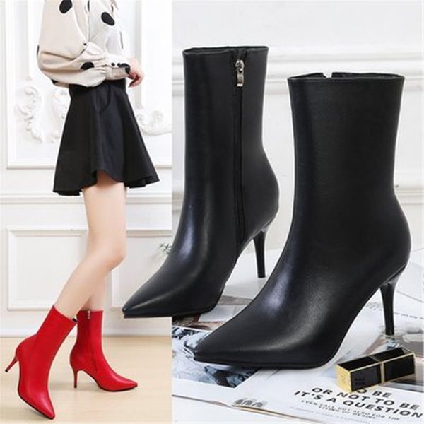 autumn 2021 new winter fashions plutonium leather women thin toe high heels mid calf boots black zip white shoes 6jqc
autumn 2021 new winter fashions plutonium leather women thin toe high heels mid calf boots black zip white shoes 6jqc