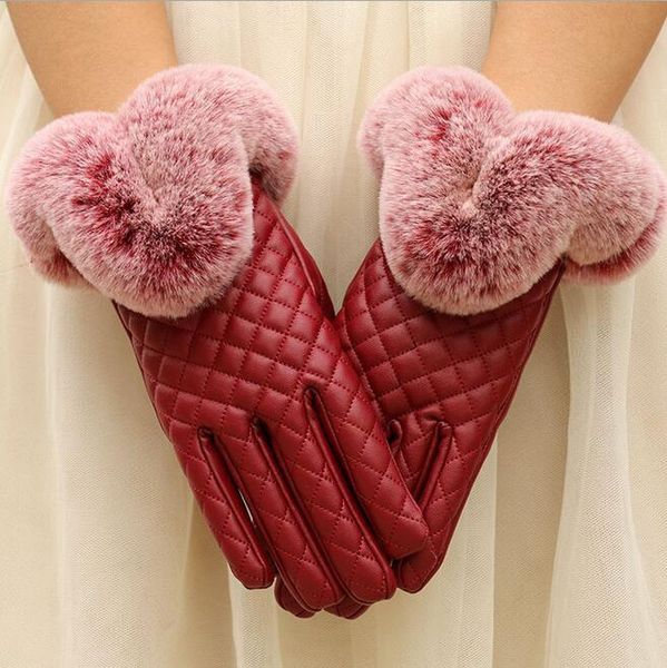 real rex fur genuine leather warm winter gloves female plaid touch gloves mitten, Blue;gray
real rex fur genuine leather warm winter gloves female plaid touch gloves mitten, Blue;gray