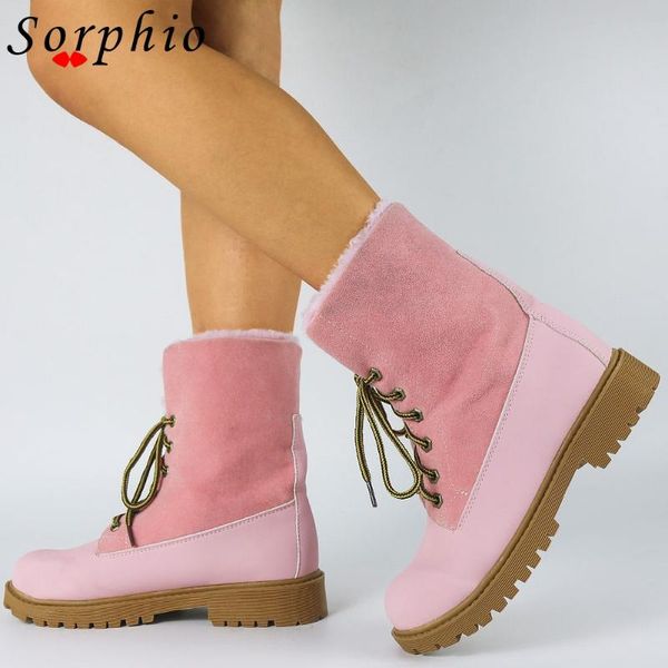 sorphio classic platform ankle fur snow boots women winter outdoor lace up warm plush low heel flock shoes woman, Black
sorphio classic platform ankle fur snow boots women winter outdoor lace up warm plush low heel flock shoes woman, Black