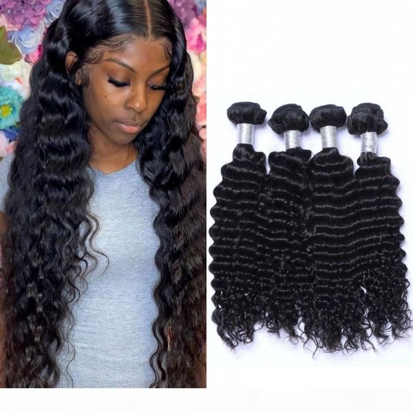 deep wave bundles indian hair weave bundles non remy human hair extensions 8-26 inch curly hair bundles, Black
deep wave bundles indian hair weave bundles non remy human hair extensions 8-26 inch curly hair bundles, Black