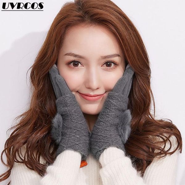 five fingers gloves knit touch screen ladies winter and outdoor detachable wool balls plus fleece warm student half finger, Blue;gray
five fingers gloves knit touch screen ladies winter and outdoor detachable wool balls plus fleece warm student half finger, Blue;gray