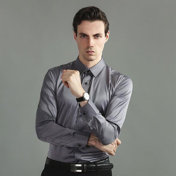 men's dress shirts mens shirt elastic long sleeve stretch non-iron solid comfortable soft standard-fit pocket-less design easy care mal, White;black
men's dress shirts mens shirt elastic long sleeve stretch non-iron solid comfortable soft standard-fit pocket-less design easy care mal, White;black