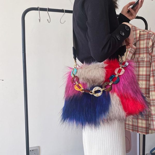 colorful faux fur shoulder bags for women 2021 new designer thick acrylic chain bag female underarm bags furry fluffy crossbody
colorful faux fur shoulder bags for women 2021 new designer thick acrylic chain bag female underarm bags furry fluffy crossbody