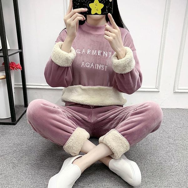 winter thick fleece thermal sport suit women tracksuit velvet loose running jogging outfit casual set sportswear sweatshirt+pant, Black;blue
winter thick fleece thermal sport suit women tracksuit velvet loose running jogging outfit casual set sportswear sweatshirt+pant, Black;blue