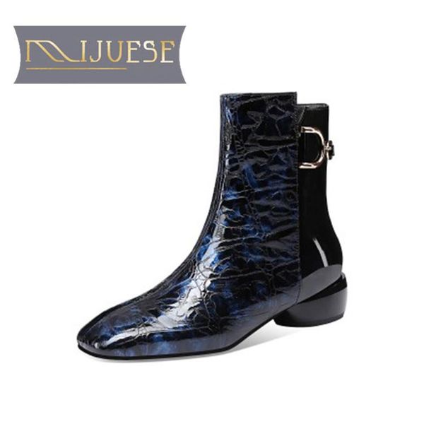 boots mljuese 2021 women ankle cow leather winter short plush square toe metal decoration zipper med heels female size 40, Black
boots mljuese 2021 women ankle cow leather winter short plush square toe metal decoration zipper med heels female size 40, Black