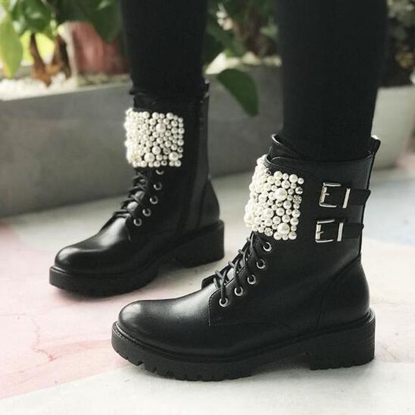 boots women ankle mid heels matin shoes woman pu leather shiny bling pearls warm shoe chaussures femme zapatos mujer sapatod2385, Black
boots women ankle mid heels matin shoes woman pu leather shiny bling pearls warm shoe chaussures femme zapatos mujer sapatod2385, Black