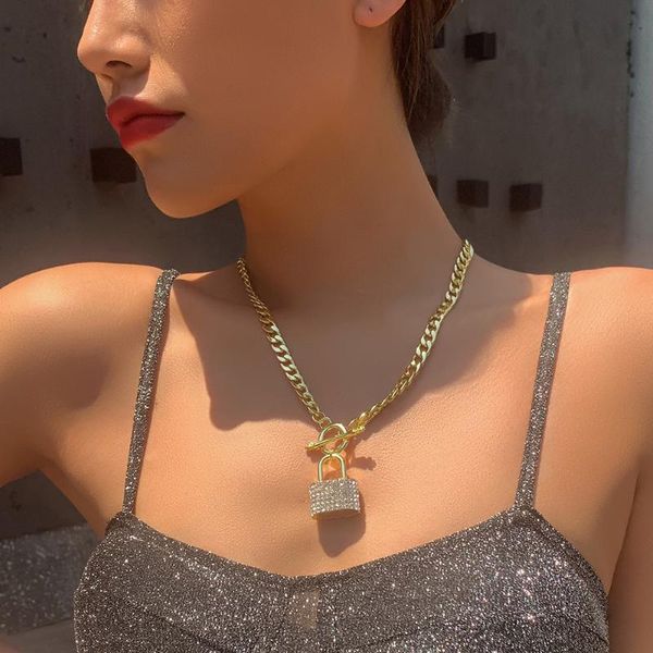 davini crystal lock pendant choker necklace women statement punk jewelry female golden link chain ot clasps necklaces mg301, Silver
davini crystal lock pendant choker necklace women statement punk jewelry female golden link chain ot clasps necklaces mg301, Silver