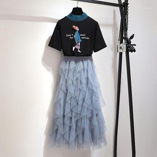 women's two piece pants womens sets 2021 elegant print tshirt mesh skirt suit long jupe tulle 2 set sweat clothes conjuntos feminino1, White
women's two piece pants womens sets 2021 elegant print tshirt mesh skirt suit long jupe tulle 2 set sweat clothes conjuntos feminino1, White