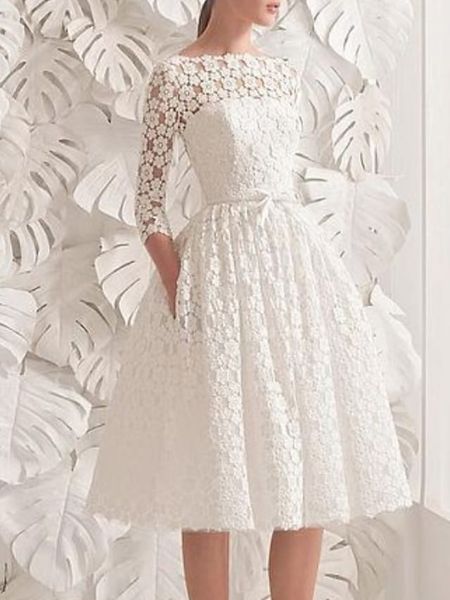 vintage vestidos de novia white short wedding dresses aline 4 3 sleeves robe de marie lace wedding gown bridal
vintage vestidos de novia white short wedding dresses aline 4 3 sleeves robe de marie lace wedding gown bridal