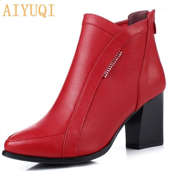 aiyuqi women boots genuine leather high heeled shoes female boots fashion casual snow winter female, Black
aiyuqi women boots genuine leather high heeled shoes female boots fashion casual snow winter female, Black