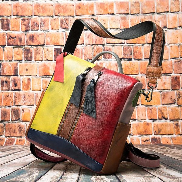 maheu high fashion woman backpack genuine leather patchwork travelling bagpack cow leather girls school backpack female daypack
maheu high fashion woman backpack genuine leather patchwork travelling bagpack cow leather girls school backpack female daypack