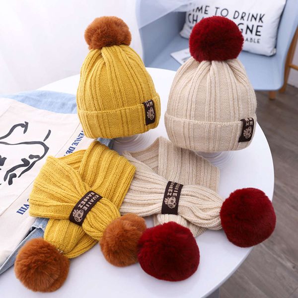 winter beada ball children's scarf set black cloth label comfortable versatile baby knitted hat warm, Red;brown
winter beada ball children's scarf set black cloth label comfortable versatile baby knitted hat warm, Red;brown