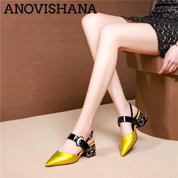 anovishana 2020 summer fashion women sandals classic genuine leather pointed toe high heels buckle shoes party shoes a2929, Black
anovishana 2020 summer fashion women sandals classic genuine leather pointed toe high heels buckle shoes party shoes a2929, Black