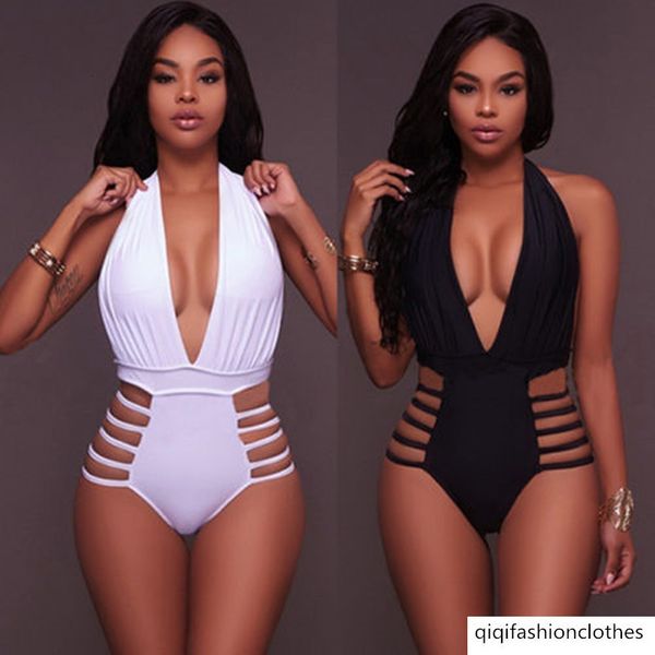 open back cut high waist cover belly show thin one piece swimsuit female, White;black
open back cut high waist cover belly show thin one piece swimsuit female, White;black