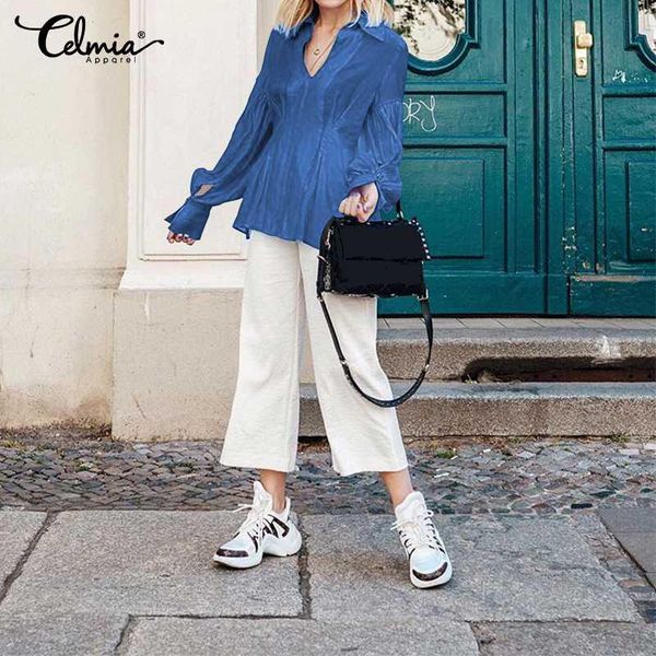 women's blouses & shirts women lantern sleeve blouse 2021 stylish satin celmia autumn casual peplum lapel office loose elegant slik bl, White
women's blouses & shirts women lantern sleeve blouse 2021 stylish satin celmia autumn casual peplum lapel office loose elegant slik bl, White