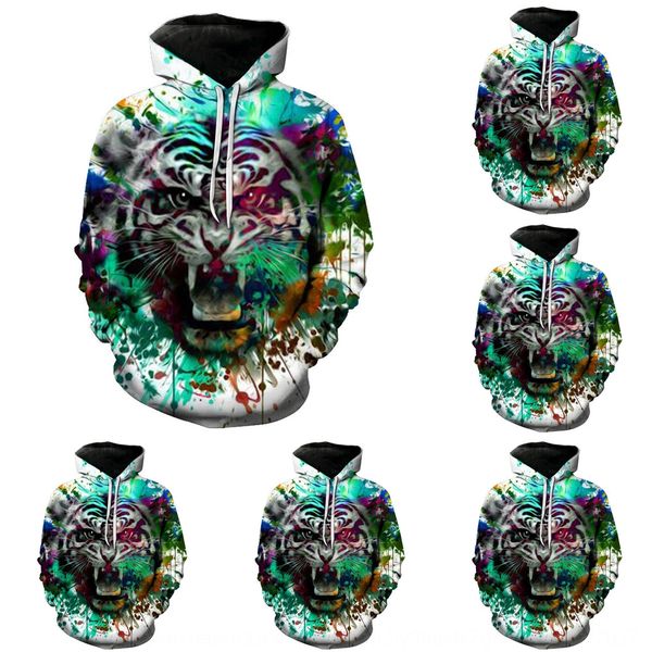2019 new 3d tiger hoodie hoodiesweater hoodiedigital printed men's hoodie couple loose hooded 3d sweater for men nrblu, Black
2019 new 3d tiger hoodie hoodiesweater hoodiedigital printed men's hoodie couple loose hooded 3d sweater for men nrblu, Black