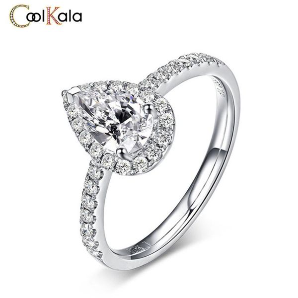 coolkala new fashion water drop shaped mosang open ring for women with zircon, Slivery;golden
coolkala new fashion water drop shaped mosang open ring for women with zircon, Slivery;golden
