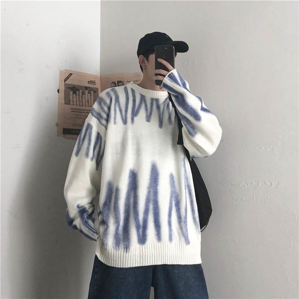 men korean fashions sweaters pullovers 2020 mens streetwear fashions oversized knitted sweater autumn oversized, White;black
men korean fashions sweaters pullovers 2020 mens streetwear fashions oversized knitted sweater autumn oversized, White;black