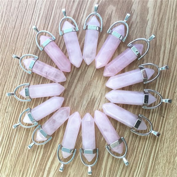 natural stone roses quartz pillar pendants fashion healing charms bullet pendulum necklace making accessories wholesale 24pcs q1113, Silver
natural stone roses quartz pillar pendants fashion healing charms bullet pendulum necklace making accessories wholesale 24pcs q1113, Silver