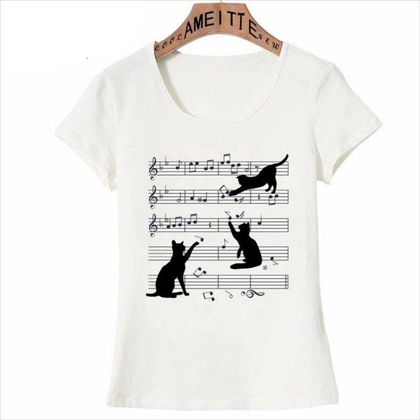 sheet music cat gift cat music note lovers kitten black print t shirt fashion women t shirt woman casual art, White
sheet music cat gift cat music note lovers kitten black print t shirt fashion women t shirt woman casual art, White