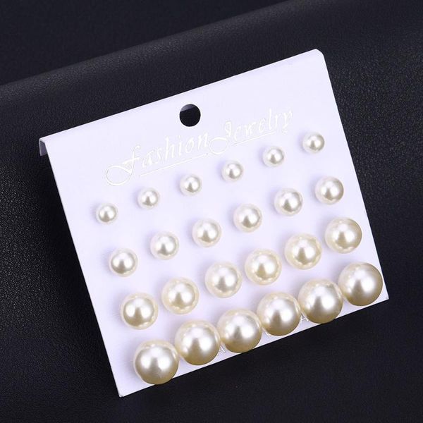 12 pairs/set fashion simulated pearl earrings set white beige black color vintage pearl earrings for women wedding jewelry gilrs, Golden;silver
12 pairs/set fashion simulated pearl earrings set white beige black color vintage pearl earrings for women wedding jewelry gilrs, Golden;silver