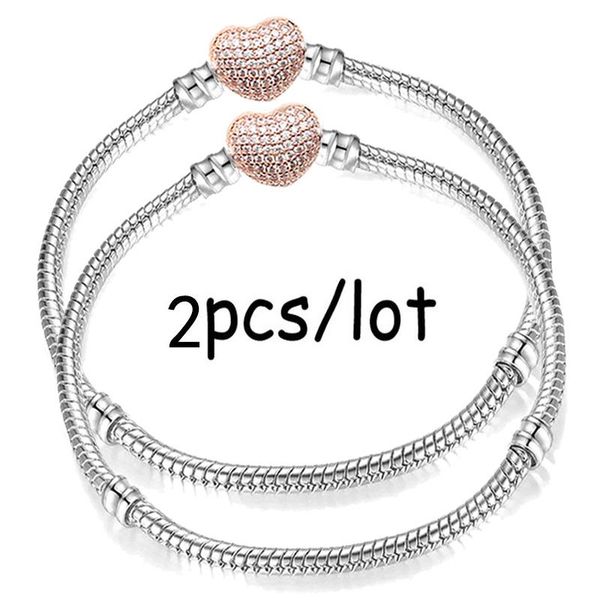 charm bracelets boosbiy 2pc crystal heart shape clasp snake chain bracelet fit for women making jewelry gfit, Golden;silver
charm bracelets boosbiy 2pc crystal heart shape clasp snake chain bracelet fit for women making jewelry gfit, Golden;silver