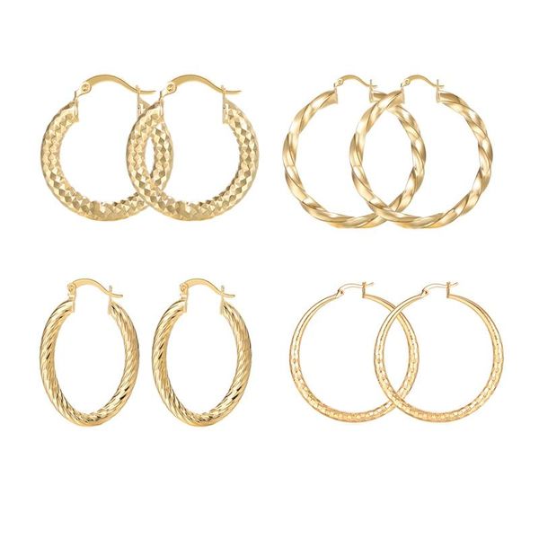 hoop & huggie women's earrings teardrop gold ring earring set 4 pairs, Golden;silver
hoop & huggie women's earrings teardrop gold ring earring set 4 pairs, Golden;silver
