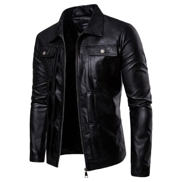 men's fur & faux men 2021 spring casual motorcycle pilot leather jackets coat autumn fashion turn-down collar jacket coats, Black
men's fur & faux men 2021 spring casual motorcycle pilot leather jackets coat autumn fashion turn-down collar jacket coats, Black