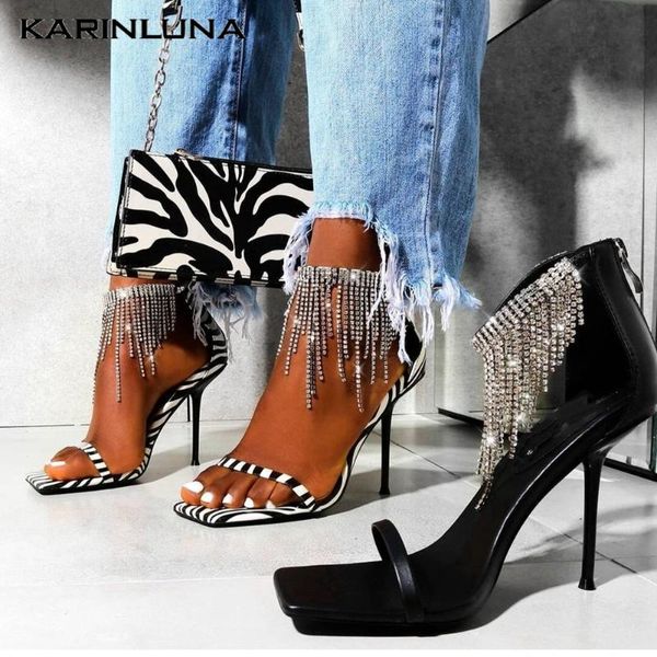 sandals karin women shoes cyrstal square toe fringe vintage ins thin heels black zebra
sandals karin women shoes cyrstal square toe fringe vintage ins thin heels black zebra