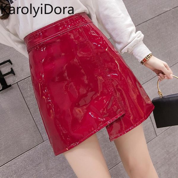 women's skirt 2020 autumn patent leather mirror candy pu leather super fire skirt1, Black
women's skirt 2020 autumn patent leather mirror candy pu leather super fire skirt1, Black