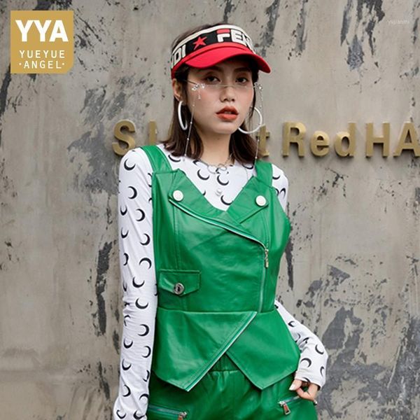 fashion women sheepskin sling sleeveless vest slim fit motorcycle biker genuine leather jacket suspenders waistcoat outwear vest1, Black;white
fashion women sheepskin sling sleeveless vest slim fit motorcycle biker genuine leather jacket suspenders waistcoat outwear vest1, Black;white