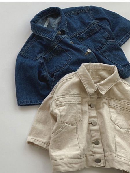 2021 spring new baby boys girls denim jackets long sleeve soild color coats casual style children clothes e011, Blue;gray
2021 spring new baby boys girls denim jackets long sleeve soild color coats casual style children clothes e011, Blue;gray