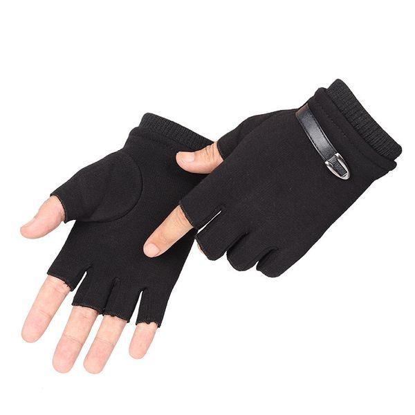 men winter fleece warm stretch half finger fingerless mittens outdoor bicycle driving black mens gloves, Blue;gray
men winter fleece warm stretch half finger fingerless mittens outdoor bicycle driving black mens gloves, Blue;gray