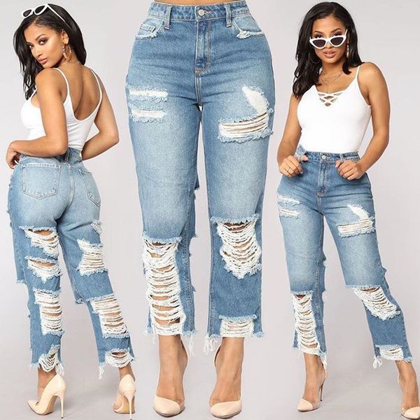 back hole distressed ripped boyfriend jeans for women high waisted destroyed jeans street rock cut out loose straight jean 201105, Blue
back hole distressed ripped boyfriend jeans for women high waisted destroyed jeans street rock cut out loose straight jean 201105, Blue