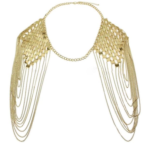 bohemian punk statement necklaces collar shoulder chain long necklaces & pendants women statement body jewelry, Silver
bohemian punk statement necklaces collar shoulder chain long necklaces & pendants women statement body jewelry, Silver