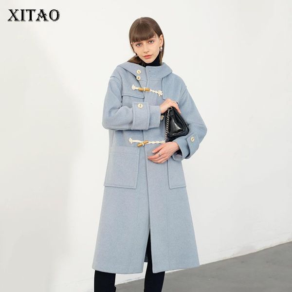 xitao horn button casual blends women winter tide fashion new style hooded collar long sleeve pocket wide waisted coat zy2199, Black
xitao horn button casual blends women winter tide fashion new style hooded collar long sleeve pocket wide waisted coat zy2199, Black