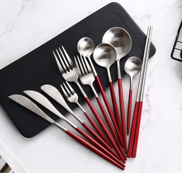 red silver cutlery set aristocratic party wedding home restaurant western tableware steak knife fork coffee spoon teas jllevw
red silver cutlery set aristocratic party wedding home restaurant western tableware steak knife fork coffee spoon teas jllevw