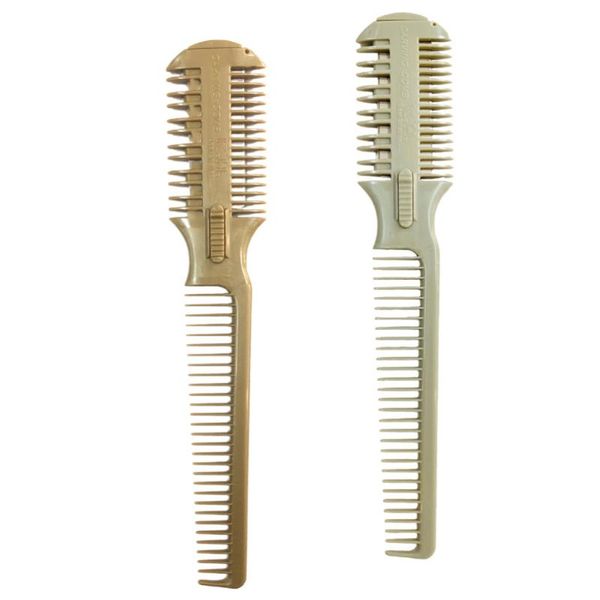 2pcs haircut comb dual side cutting scissors hair cutter comb hair trimming tools for home salon (golden + silver
2pcs haircut comb dual side cutting scissors hair cutter comb hair trimming tools for home salon (golden + silver
