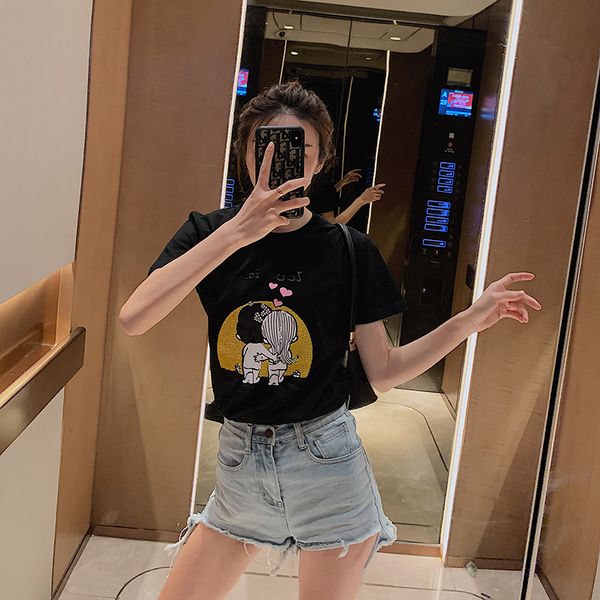 2020 style new foreign fashion lovers around the neck short sleeve cec red net t female shirt trend ins y8gh, White
2020 style new foreign fashion lovers around the neck short sleeve cec red net t female shirt trend ins y8gh, White