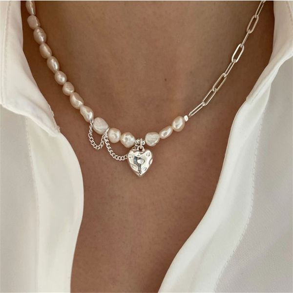 925 sterling silver necklace pendants for women trendy asymmetry chain irregular pearl love heart necklaces bride jewelry lover gifts
925 sterling silver necklace pendants for women trendy asymmetry chain irregular pearl love heart necklaces bride jewelry lover gifts