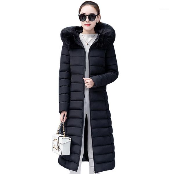 women winter jacket 2019 warm thicken x-long female winter coat outwear padded with fur hooded womens parka parkas1, Black
women winter jacket 2019 warm thicken x-long female winter coat outwear padded with fur hooded womens parka parkas1, Black
